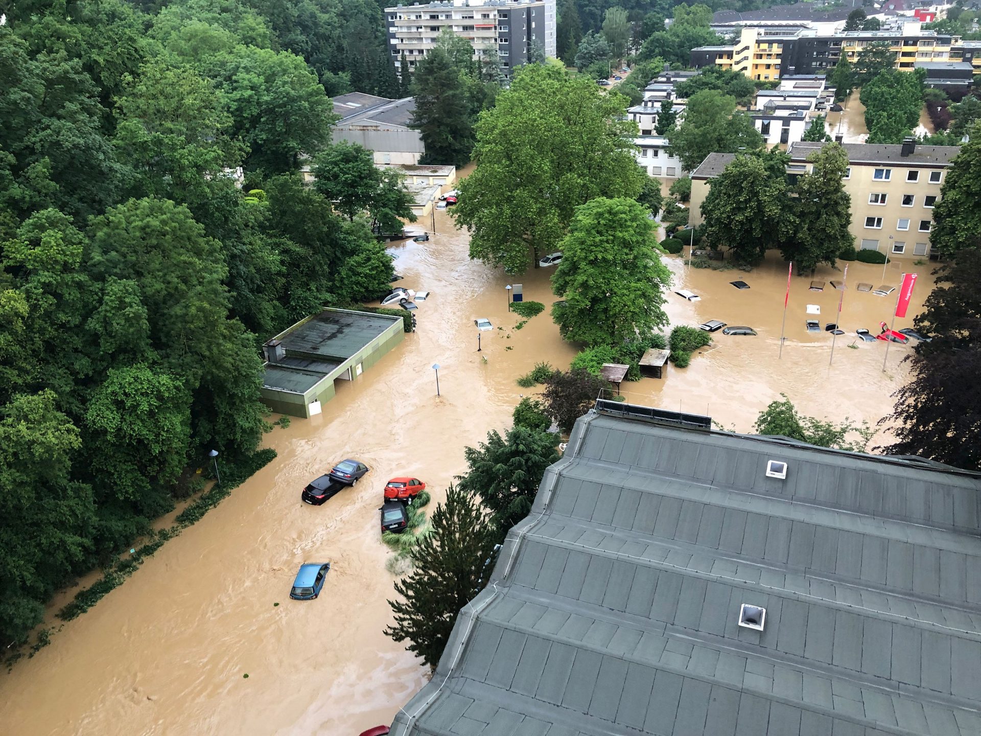 Flooded village